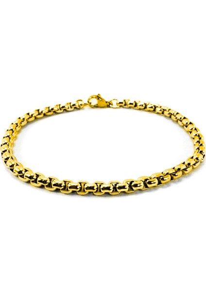 Çelik Gold Erkek Zincir Bileklik