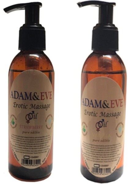 Adam&eErkeklere Kadınlara Özel Çilek Vanilya Aromalı Masaj Yağı Massage Oil 125ML