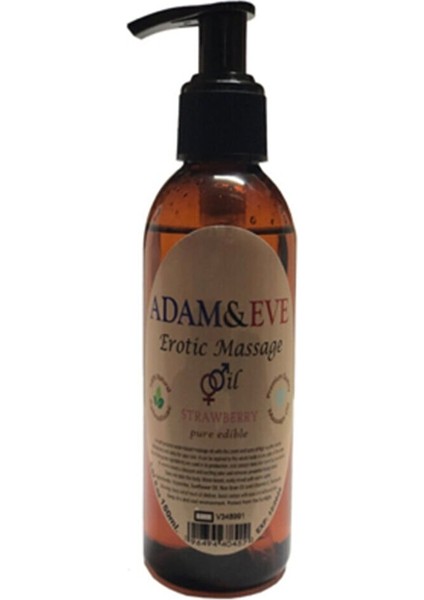 Adam&eErkeklere Kadınlara Özel Çilek Vanilya Aromalı Masaj Yağı Massage Oil 125ML