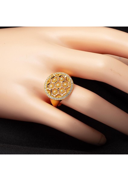 Yaşam Çiçeği Yıldızlı Altın Yüzük fiyatları