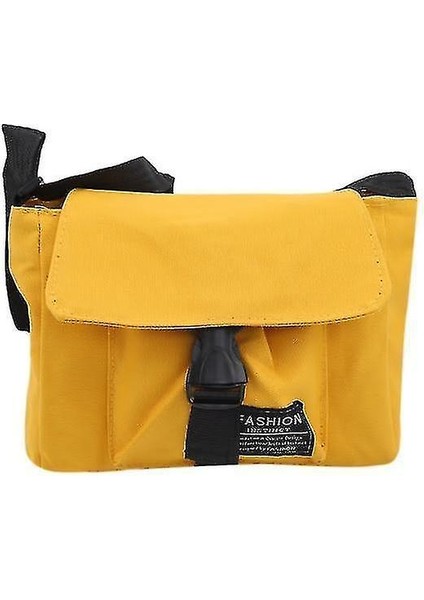 Tuval Omuz Çantası Açık Crossbody Tote Çanta Messenger Çanta Seyahat Çantası (Sarı) (Yurt Dışından) indirimleri