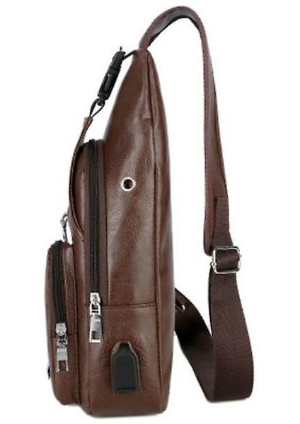 Moda Erkekler Göğüs Çantası Casual Crossbody Omuz Çantası (Siyah) (Yurt Dışından) fırsatları