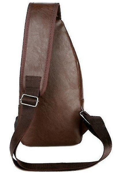 Moda Erkekler Göğüs Çantası Casual Crossbody Omuz Çantası (Kahverengi) (Yurt Dışından) modelleri