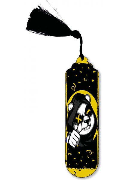 Özel Panda Tasarımlı Metal Kitap Defter Ayracı 15 x 5 cm
