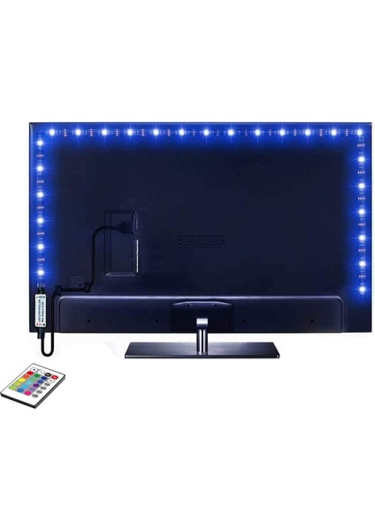 Ema Dükkan Tv Arkası 5V Rgb Şerit LED | Monitör Arkası Kumandalı 5V Rgb Şerit LED | Iç Mekan Rgb LED Işıldak | 5V Rgb LED Şerit Iç Mekan