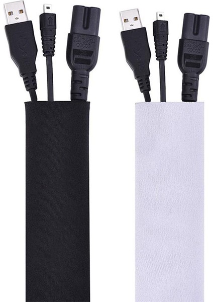 6.7ft Kablo Yönetimi Organizatör Neopren Kablo Kapağı Hider Kollu Pc Tv (Yurt Dışından) fırsatları