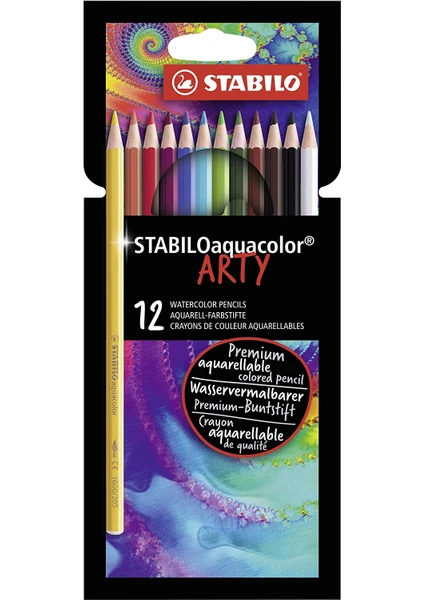 Aquacolor Arty Sulandırılabilir Kuru Boya Kalem Seti 12'li