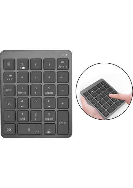 Kablosuz Numara Ped Tuş Takımı Sayısal Tuş Takımı 28 Tuşları Için Laptop Siyah (Yurt Dışından) fırsatları