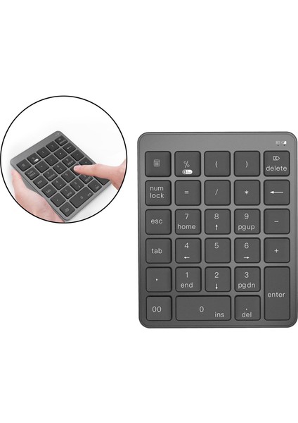 Kablosuz Numara Ped Tuş Takımı Sayısal Tuş Takımı 28 Tuşları Için Laptop Siyah (Yurt Dışından) indirimleri
