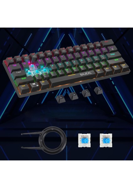 60% Mekanik Oyun Klavyesi 61 Tuşlar Rgb Pc Mac Için LED Anti-Ghosting (Yurt Dışından) fırsatları