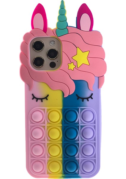 Apple iPhone 12 Pro Max Uyumlu Unicorn Tip Silikon Kılıf