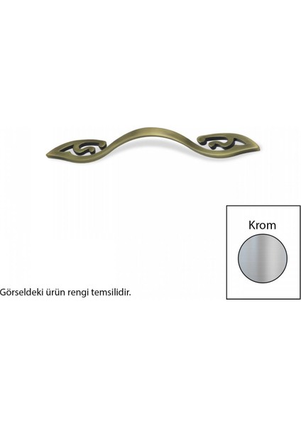Z164 Metal Krom 192 mm Akslı Kulp