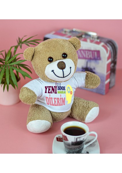 25 cm Yeni Işinde Başarılar Dilerim Çiçek Ayı