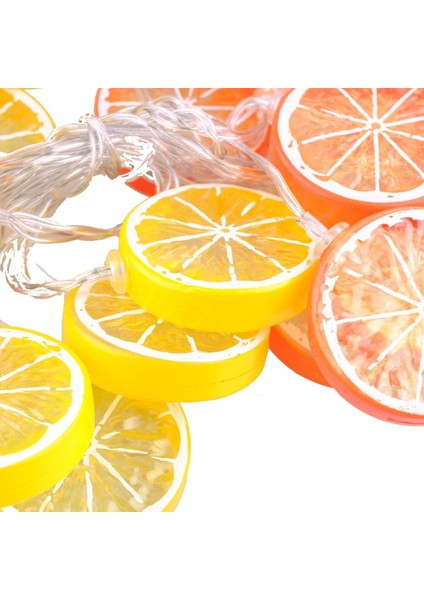 1,5 Metre 10'lu Limon Dilimi Şeklinde Dekoratif Dolama LED Aydınlatma