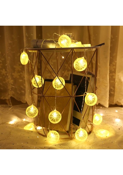 1,5 Metre 10'lu Limon Dilimi Şeklinde Dekoratif Dolama LED Aydınlatma