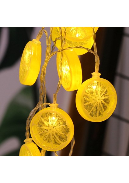 1,5 Metre 10'lu Limon Dilimi Şeklinde Dekoratif Dolama LED Aydınlatma