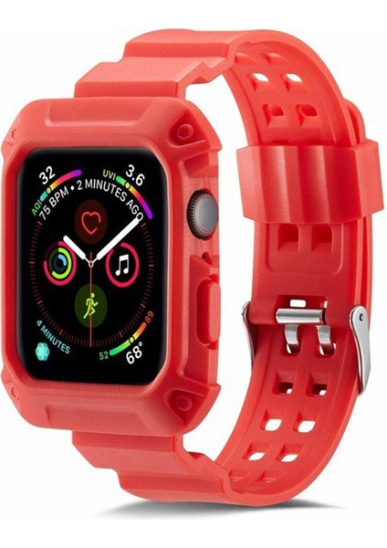 X-Smooth Apple Watch Uyumlu Seri 40/38 mm Kol Entegre Kayış - Kırmızı