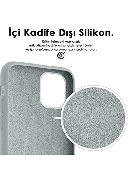Iphone 7 Uyumlu Logolu Içi Süet Altı Açık Lansman Koyu Pembe Silikon Kılıf