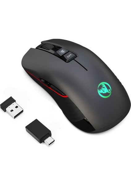 T30 2.4 Ghz USB Şarj Edilebilir Kablosuz Oyun Mousesi (Yurt Dışından)