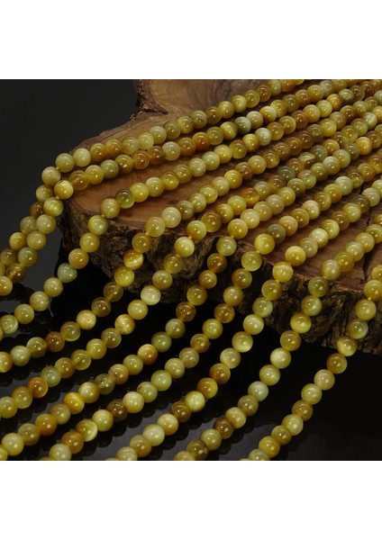 6 mm Gold Kaplangözü Taşı Dizi - DZ3473