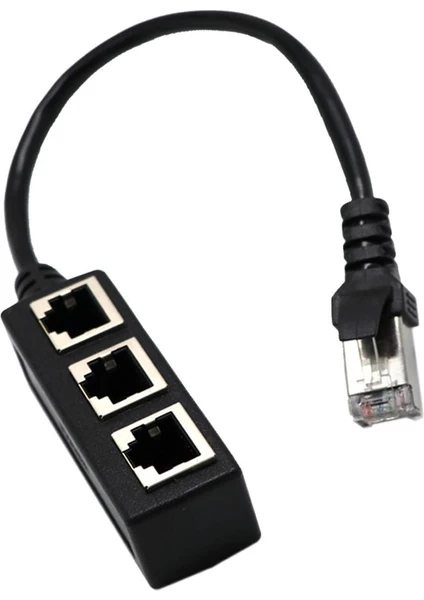 1 Ila 3 RJ45 Ila 3 Ethernet Lan Ağ Kablosu Ayırıcı Adaptör Hub (Yurt Dışından)