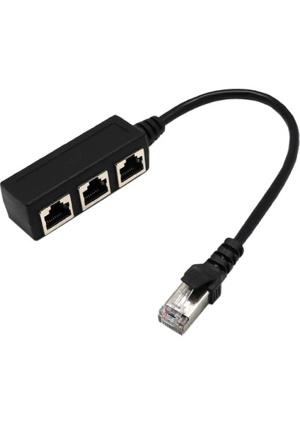 1 Ila 3 RJ45 Ila 3 Ethernet Lan Ağ Kablosu Ayırıcı Adaptör Hub (Yurt Dışından)