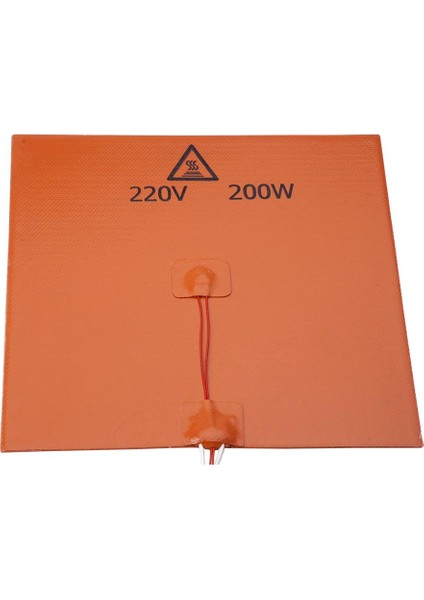 220 V 200 W Silikon Isıtma Yatak Mat Isı Pedi 3D Yazıcı 200 * 200 Turuncu 200X200X3MM200W (Yurt Dışından)