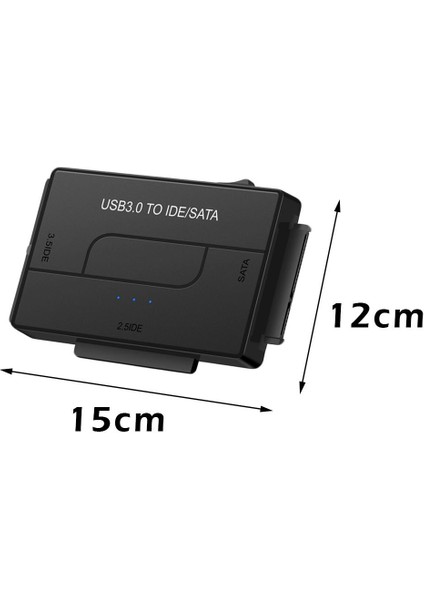 3-In-1 Sata / Ide USB 3.0 Adaptör Seti 2,5 "/3.5" Inç Ide ve Sata'ya Uyar (Yurt Dışından)