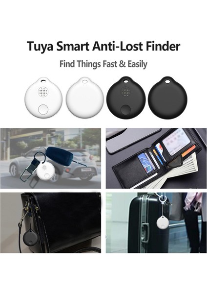 Bluetooth Tracker Anti-Kayıp Alarm Tuşlar Için Cüzdan Çocuk Yaşlı Köpekler Beyaz (Yurt Dışından)