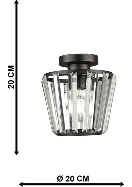 Neva Tavan Montaj Tekli Avize Siyah indirimleri