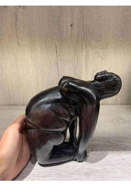 Yoga Yapan Şişman Kadın Heykeli Büyük Boy - 25 cm - Model 3