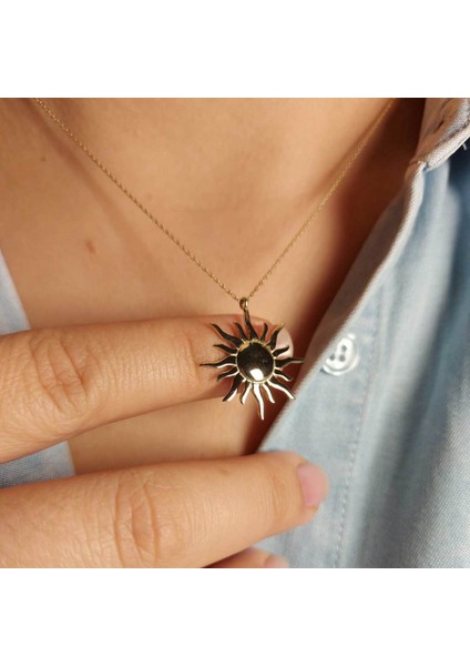 Güneş Kolye 14 Ayar Altın 2.35 Gram fiyatları