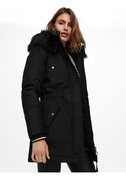 Iris Fur Winter Parka cc Otw Kadın Siyah1 Mont 15213755-02 fiyatları