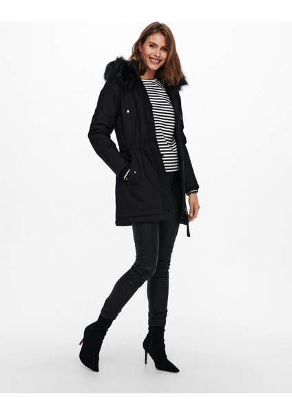 Iris Fur Winter Parka cc Otw Kadın Siyah1 Mont 15213755-02 modelleri