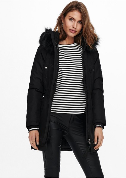 Iris Fur Winter Parka cc Otw Kadın Siyah1 Mont 15213755-02 indirimleri