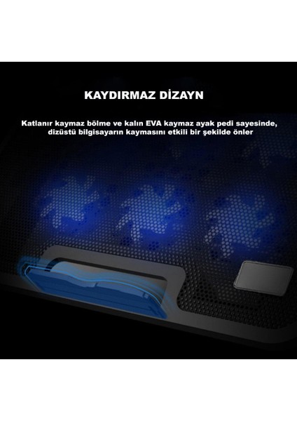 15.6 Inç 6 Fanlı Dizüstü Sessiz Laptop Soğutucu Standı