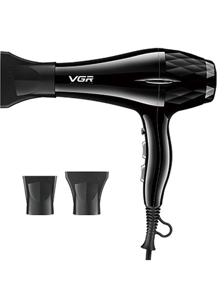 V-413 2200W Negatif Iyon Saç Kurutucular 6 Dişli Ayarı, Fiş Tipi: Ab Tak (Siyah) (Yurt Dışından)