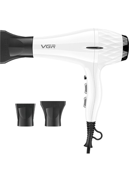 V-413 2200W Negatif Iyon Saç Kurutucular 6 Dişli Ayarı, Fiş Tipi: Ab Tak (Beyaz) (Yurt Dışından)