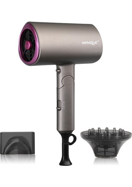 Mingge T1 1800 W Katlanır Saç Kurutma Makinesi, Fiş Tipi: Ab Tak (Gri) (Yurt Dışından)