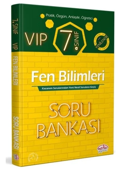 Editör 7. Sınıf Vıp Fen Bilimleri Soru Bankası