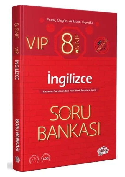 Editör 8. Sınıf Vıp Ingilizce Soru Bankası