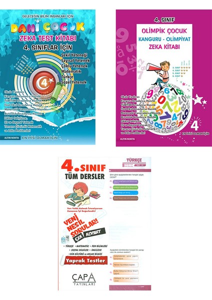 4. Sınıf Dahi Çocuk Olimpik Çocuk Matematik Soru Bankası Seti