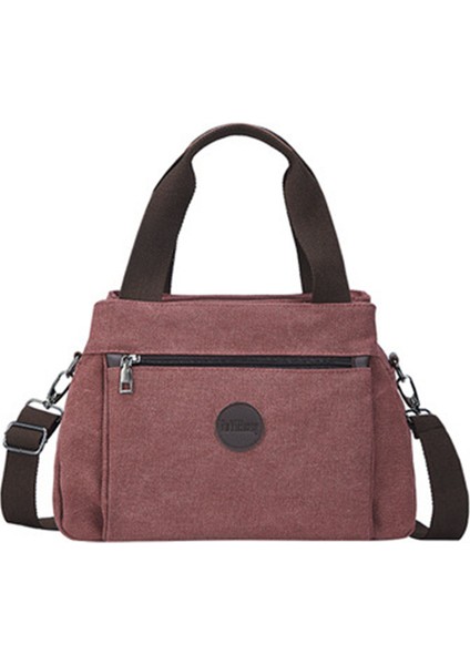 Vintage Orta Kanvas Omuz Çantası (Yurt Dışından)