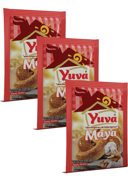 Aktif Kuru Ekmek Mayası 100 gr x 3