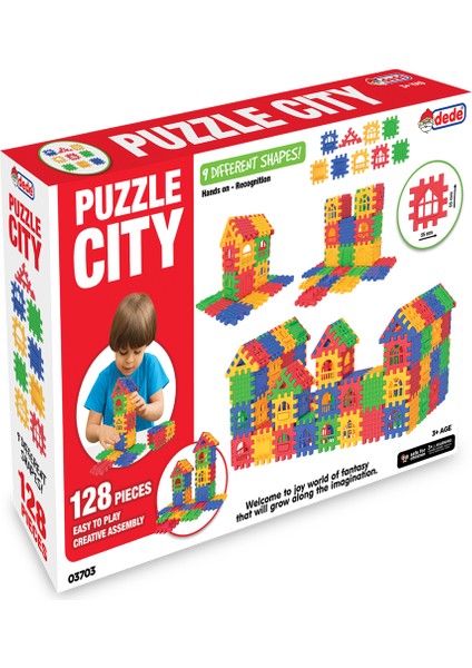 03703 Dede, Puzzle City 128 Parça