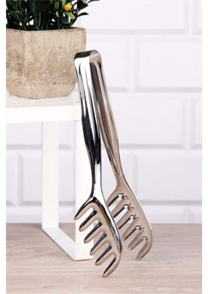 Paslanmaz Çelik Lüx Makarna Maşası