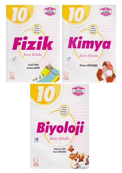 10. Sınıf 3'lü Fen Seti Soru Bankası (Fizik-Kimya Biyoloji)