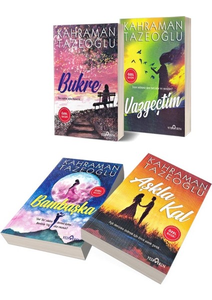 Bukre - Bambaşka - Vazgeçtim - Kahraman Tazeoğlu Seti - 4 Kitap