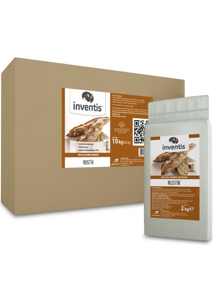 Inventis Rustik Mayalı Ekmek Karışımı 2 kg x 5