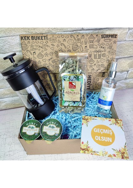 Orijinal Hediyeler Balparmak Bal, Adaçayı, Kolonya Geçmiş Olsun Seti